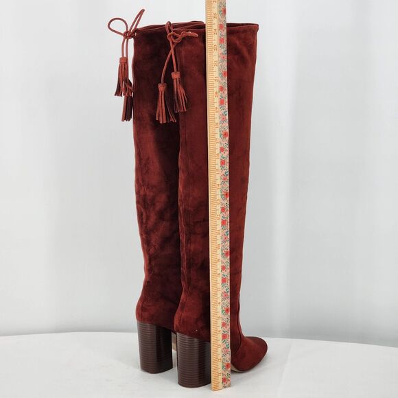 Call It Spring Mequel Tall Slouch Knee High Red Boots Size 8.5 - Picture 12 of 14